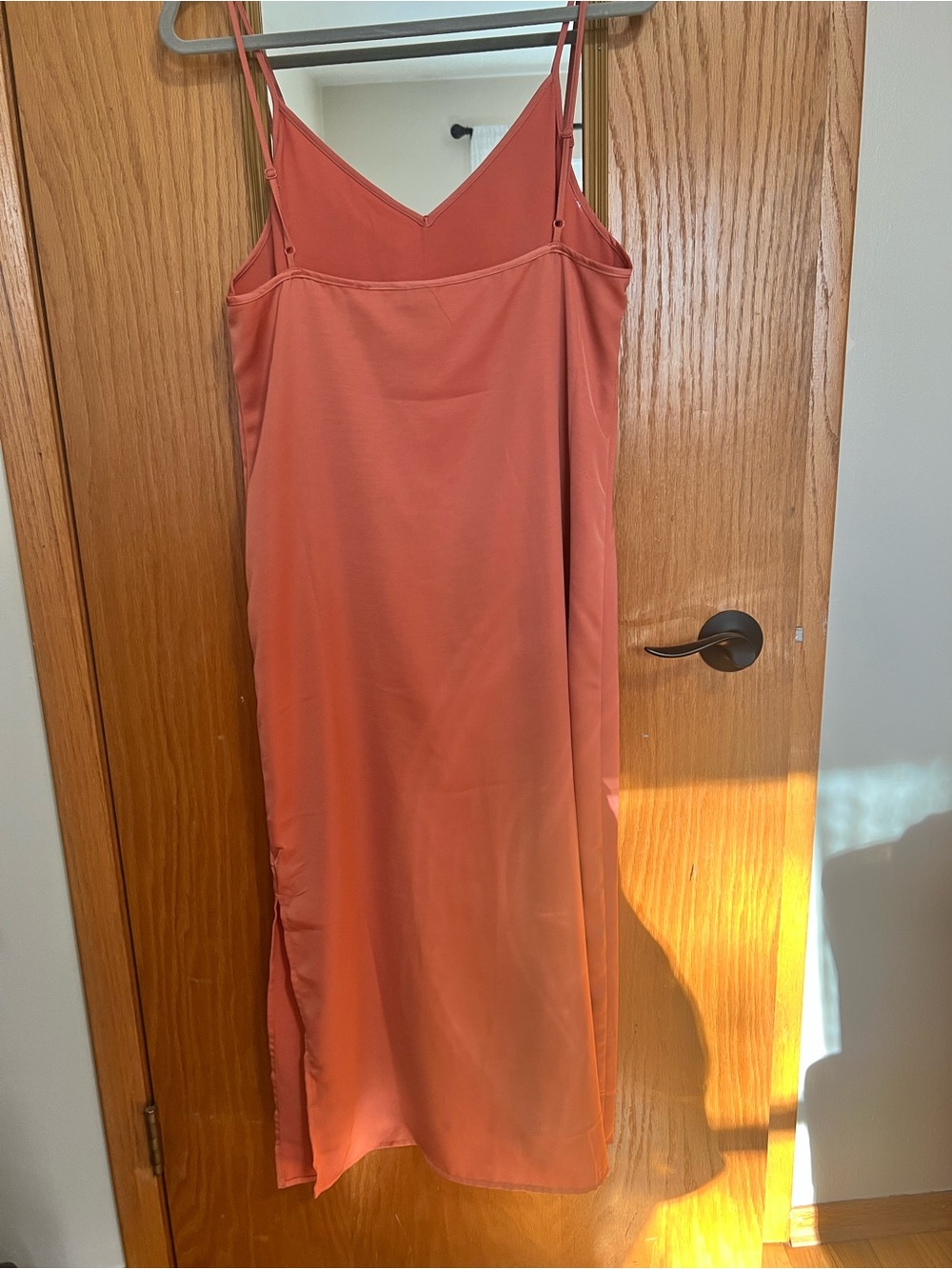 a new day Coral Pink Midi Slip Dress with Spaghetti Straps - Picture 2 of 4